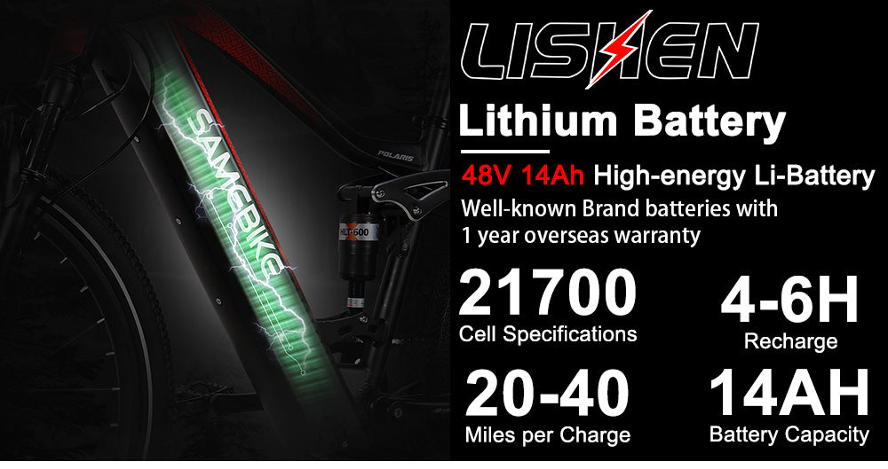 SAMEWAY XD26-II Hybrid Electric Mountain Bike 750W Motor 48V 14AH Battery