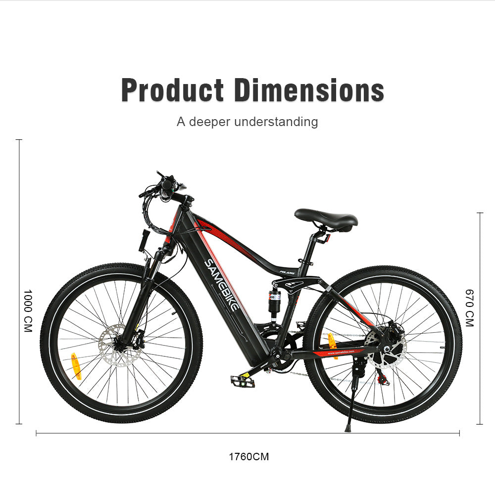 SAMEWAY XD26-II Hybrid Electric Mountain Bike 750W Motor 48V 14AH Battery