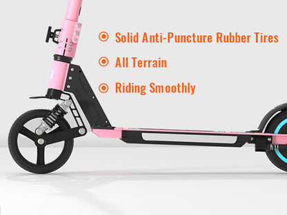 Simate S5 6.5" Kid's Foldable Colorful Body Lights Electric Scooter 130W Motor 24V 2.5Ah Battery (New)