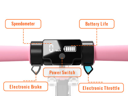 Simate S5 6.5" Kid's Foldable Colorful Body Lights Electric Scooter 130W Motor 24V 2.5Ah Battery (New)